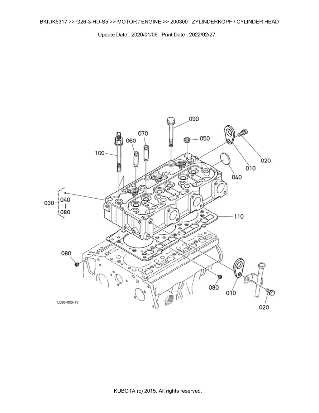 bkidk5317 g26 3 hd s5 motor engine 200300