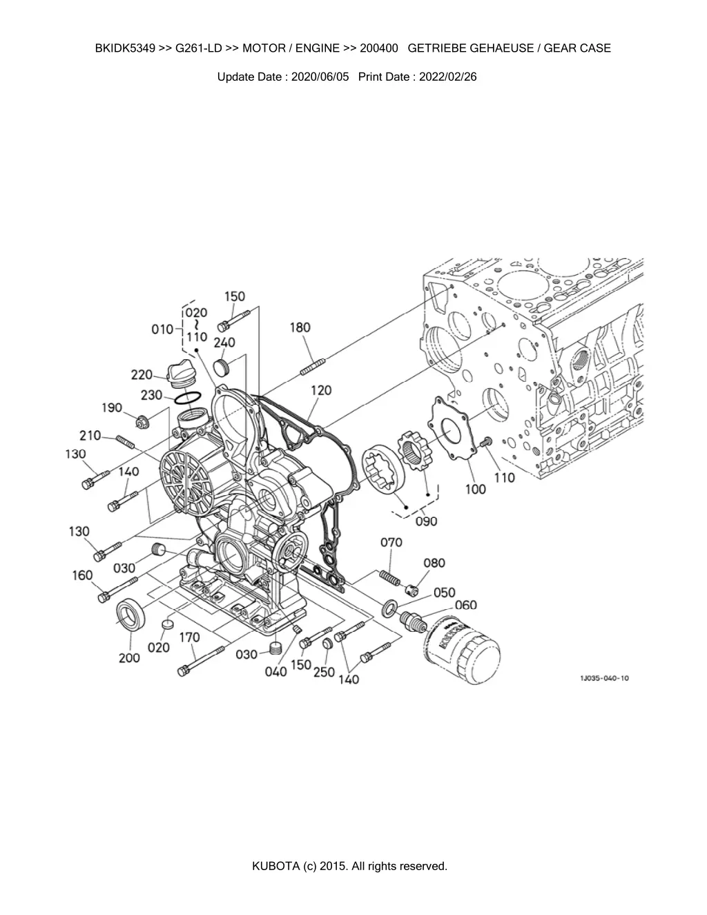 bkidk5349 g261 ld motor engine 200400 getriebe