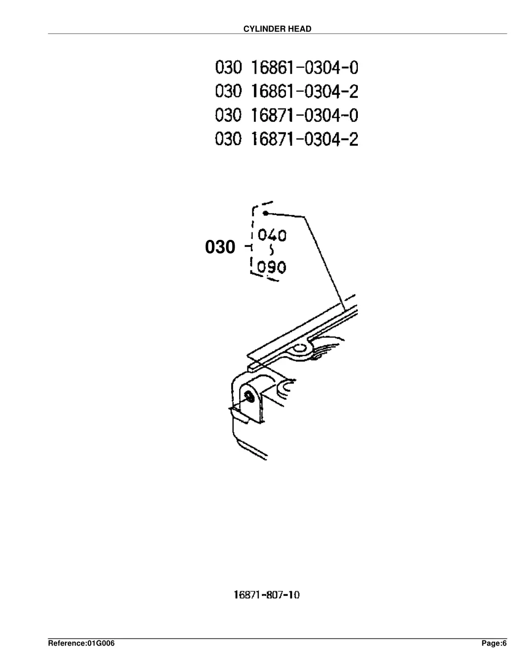 cylinder head 1