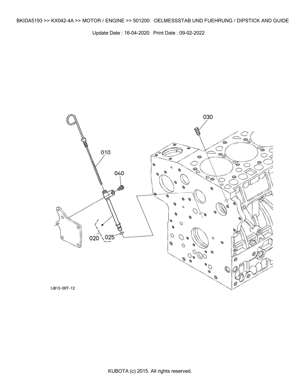 bkida5193 kx042 4a motor engine 501200