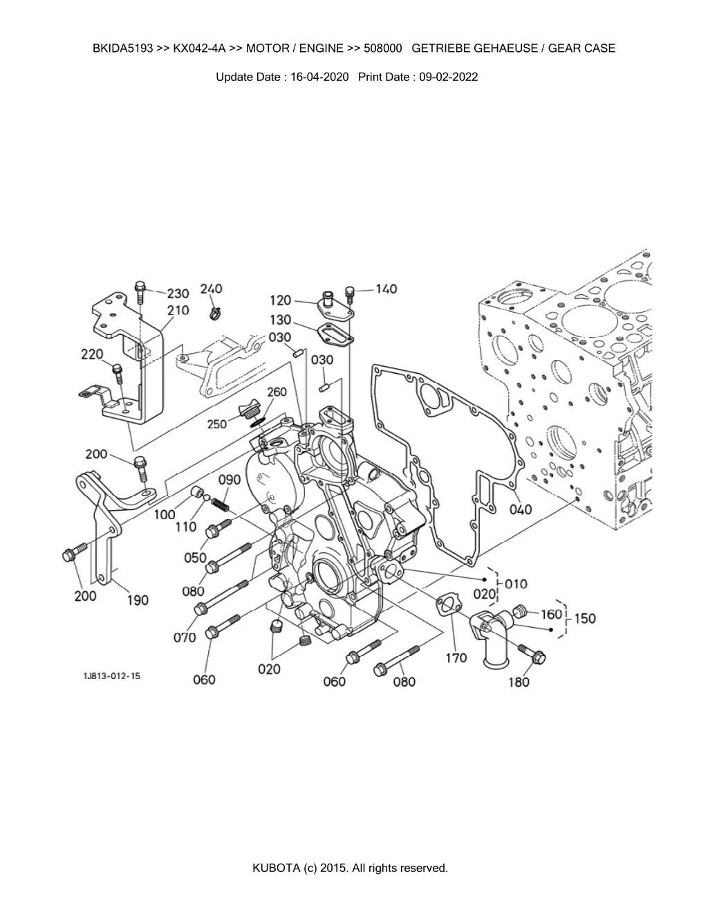 bkida5193 kx042 4a motor engine 508000 getriebe