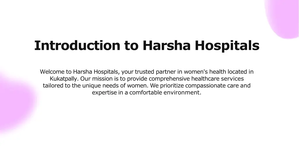 introduction to harsha hospitals