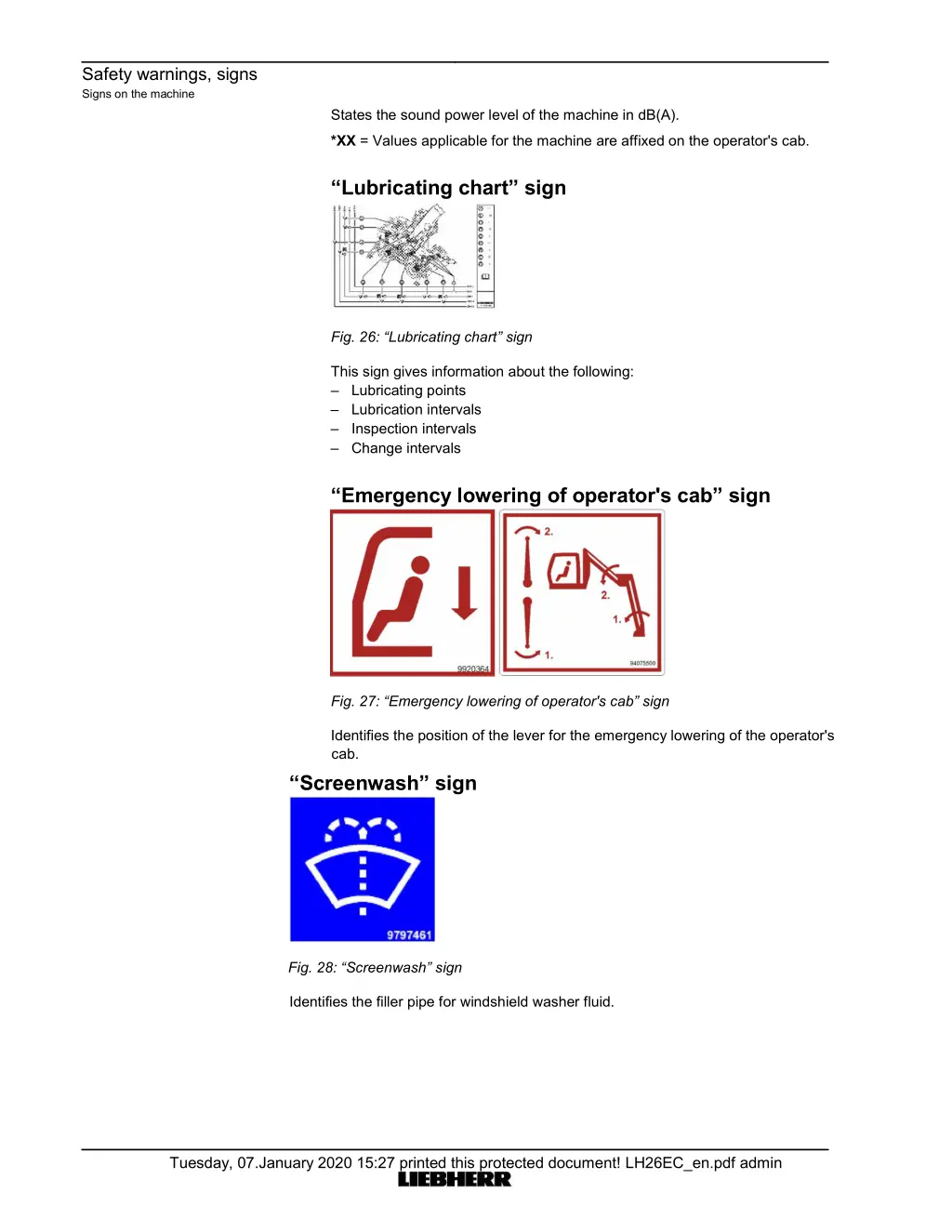 safety warnings signs signs on the machine 2