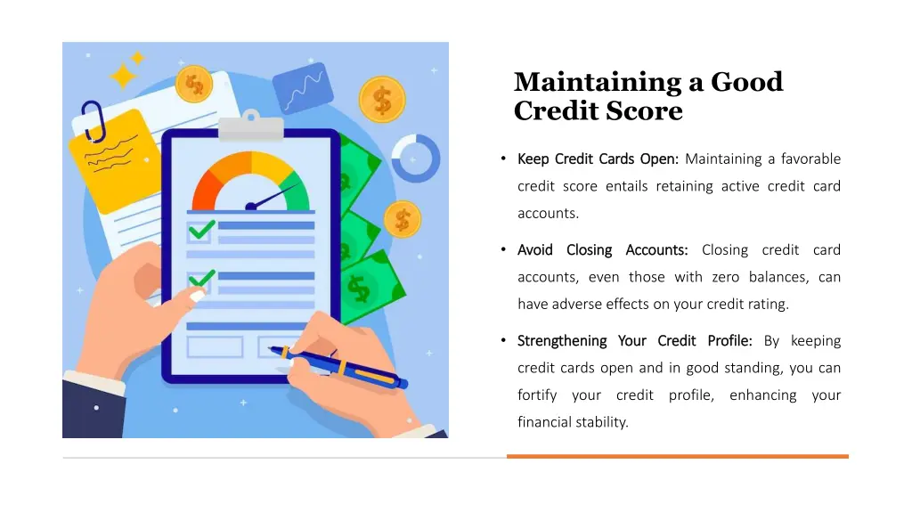 maintaining a good credit score