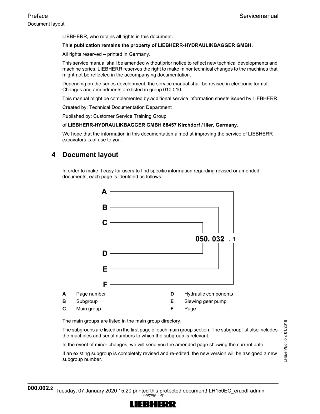 preface document layout