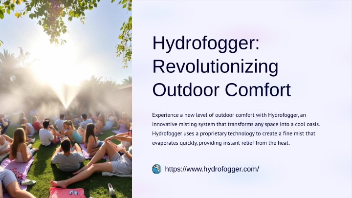 hydrofogger revolutionizing outdoor comfort