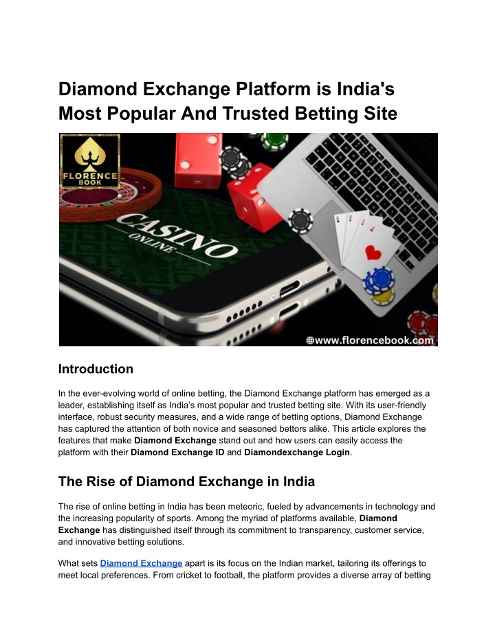 diamond exchange platform is india s most popular