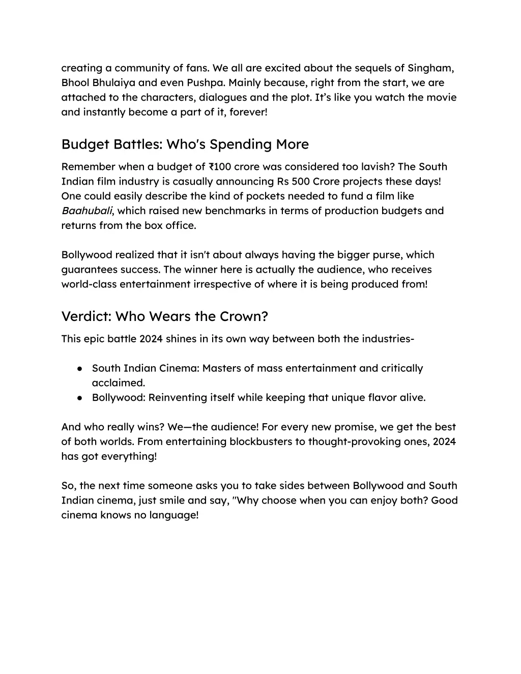 creating a community of fans we all are excited