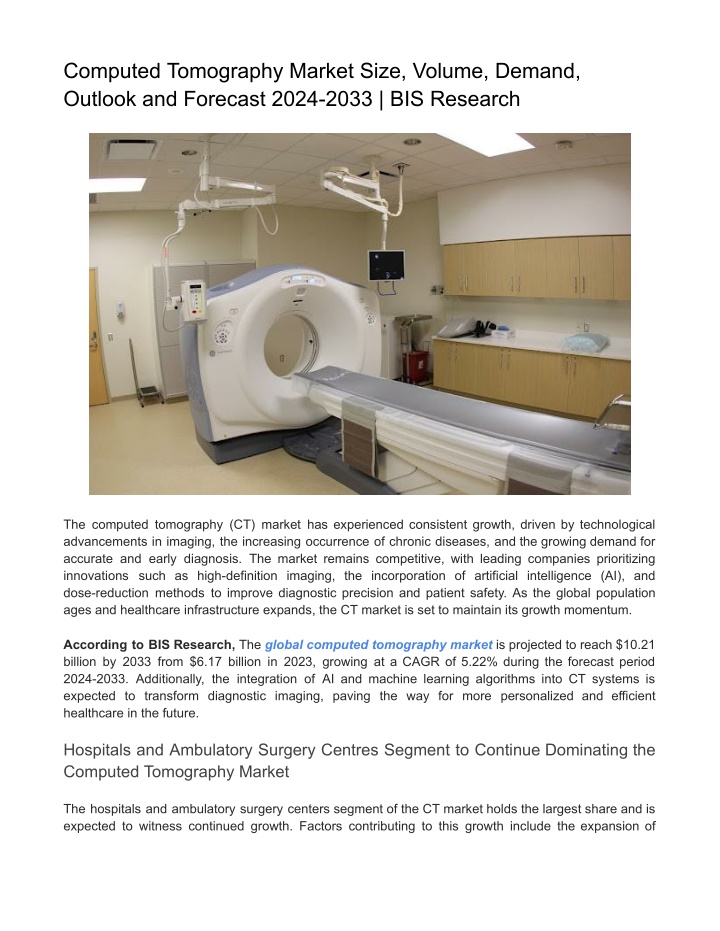 computed tomography market size volume demand