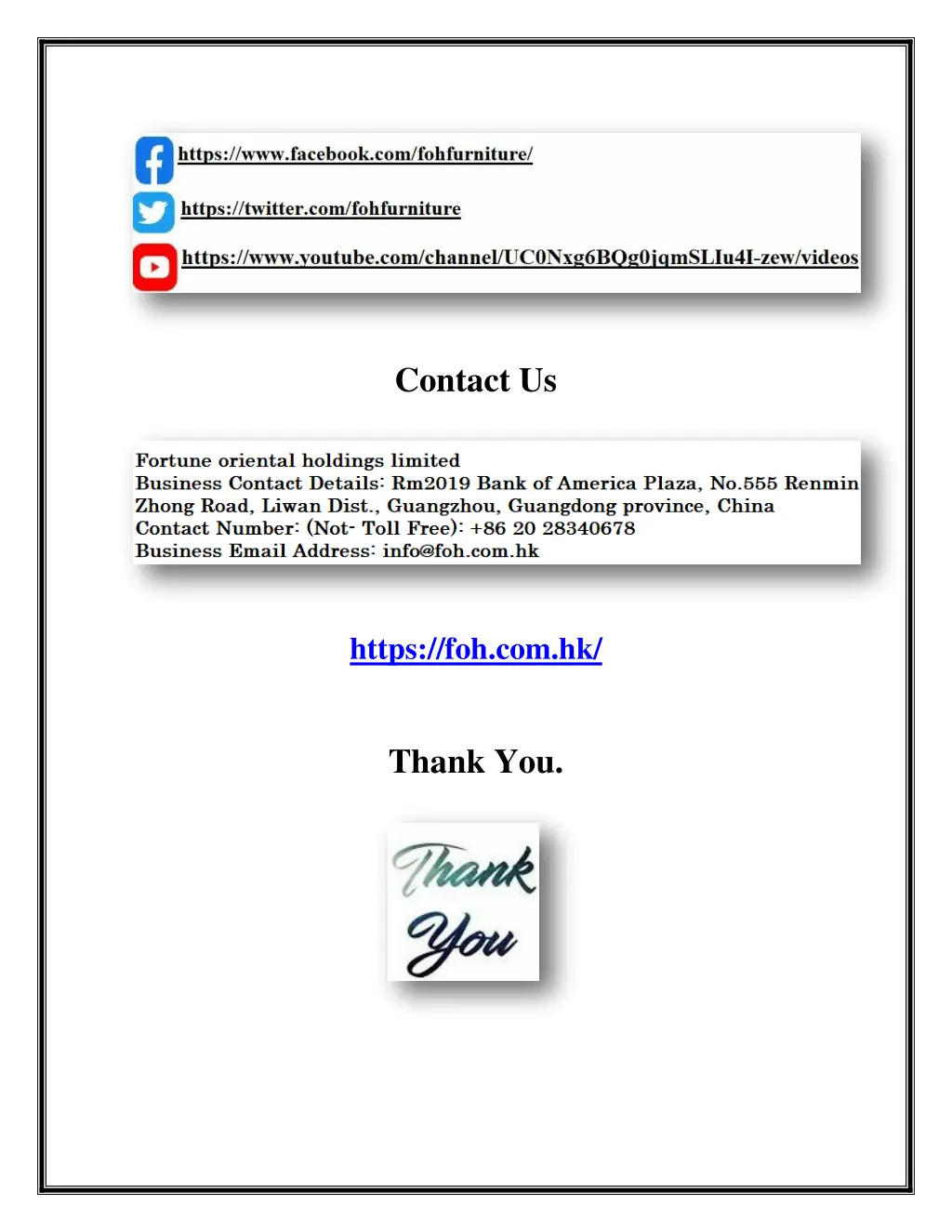 contact us