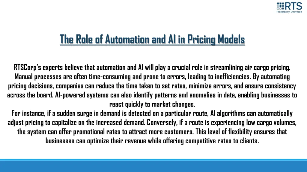 the role of automation and ai in pricing models