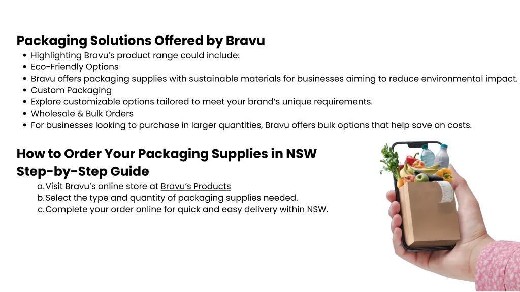 packaging solutions offered by bravu highlighting