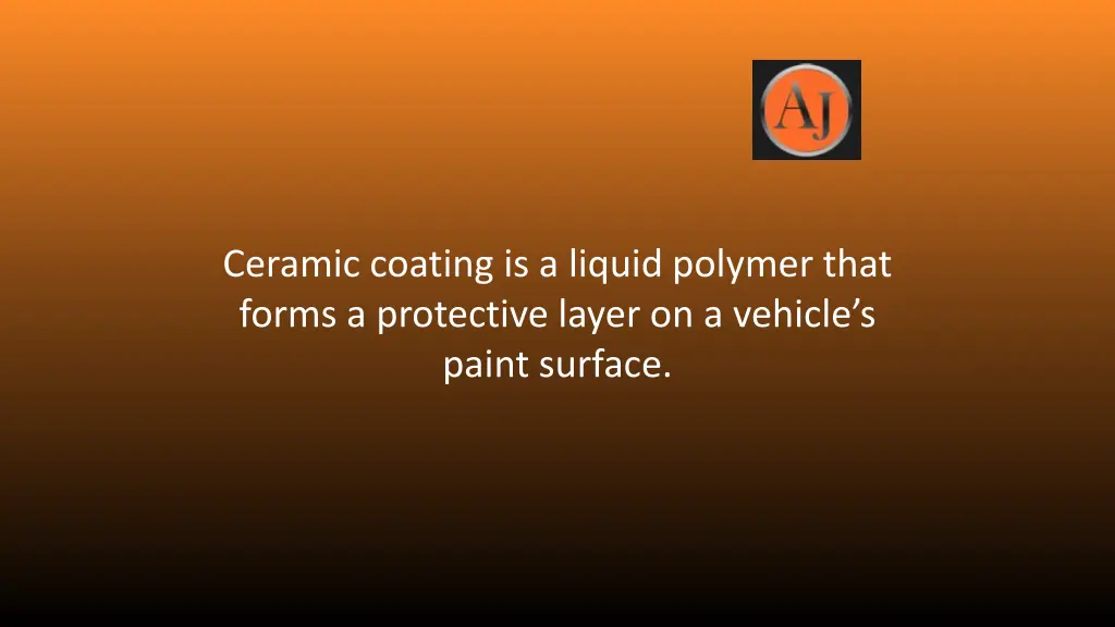 ceramic coating is a liquid polymer that forms