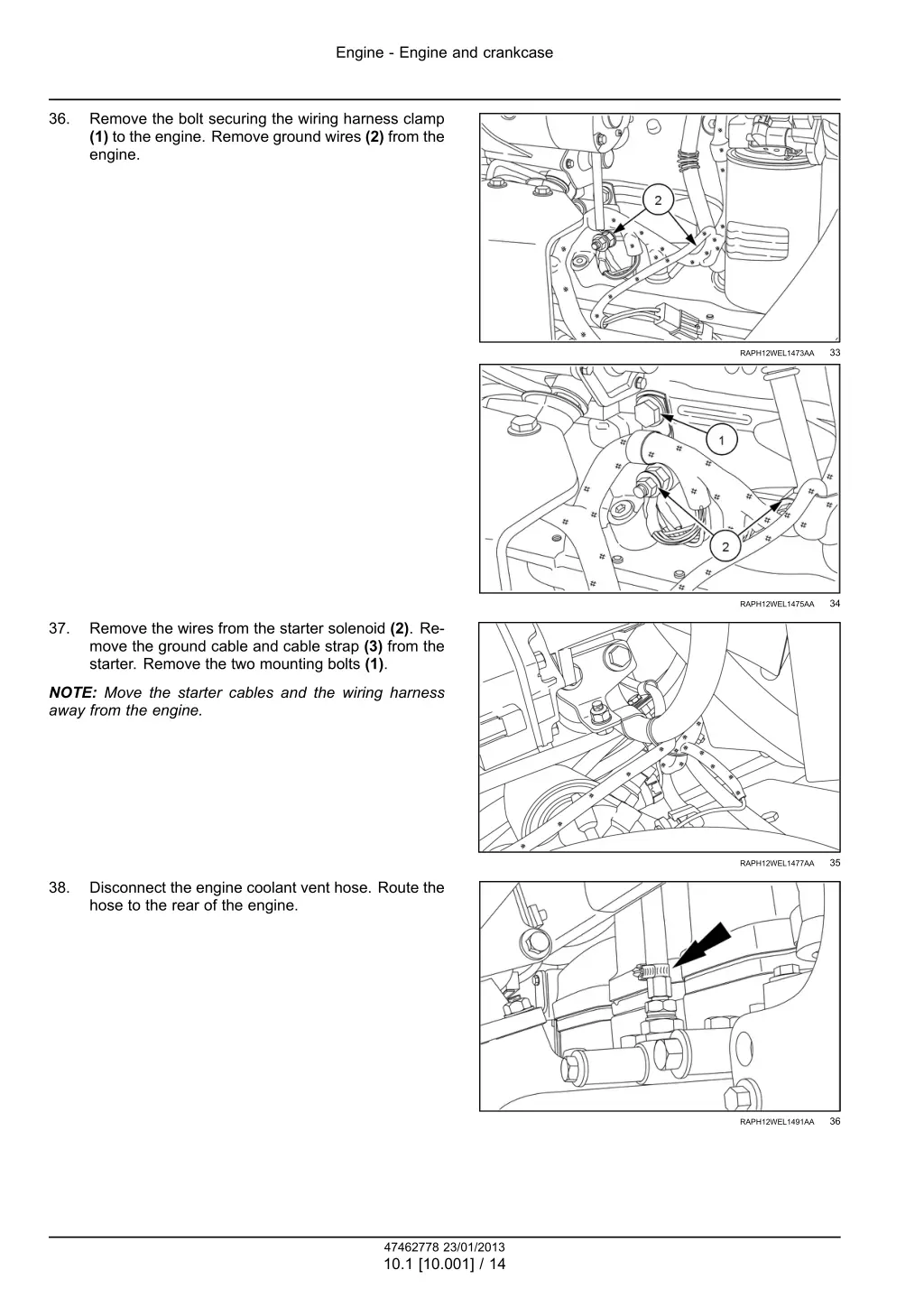 engine engine and crankcase 10