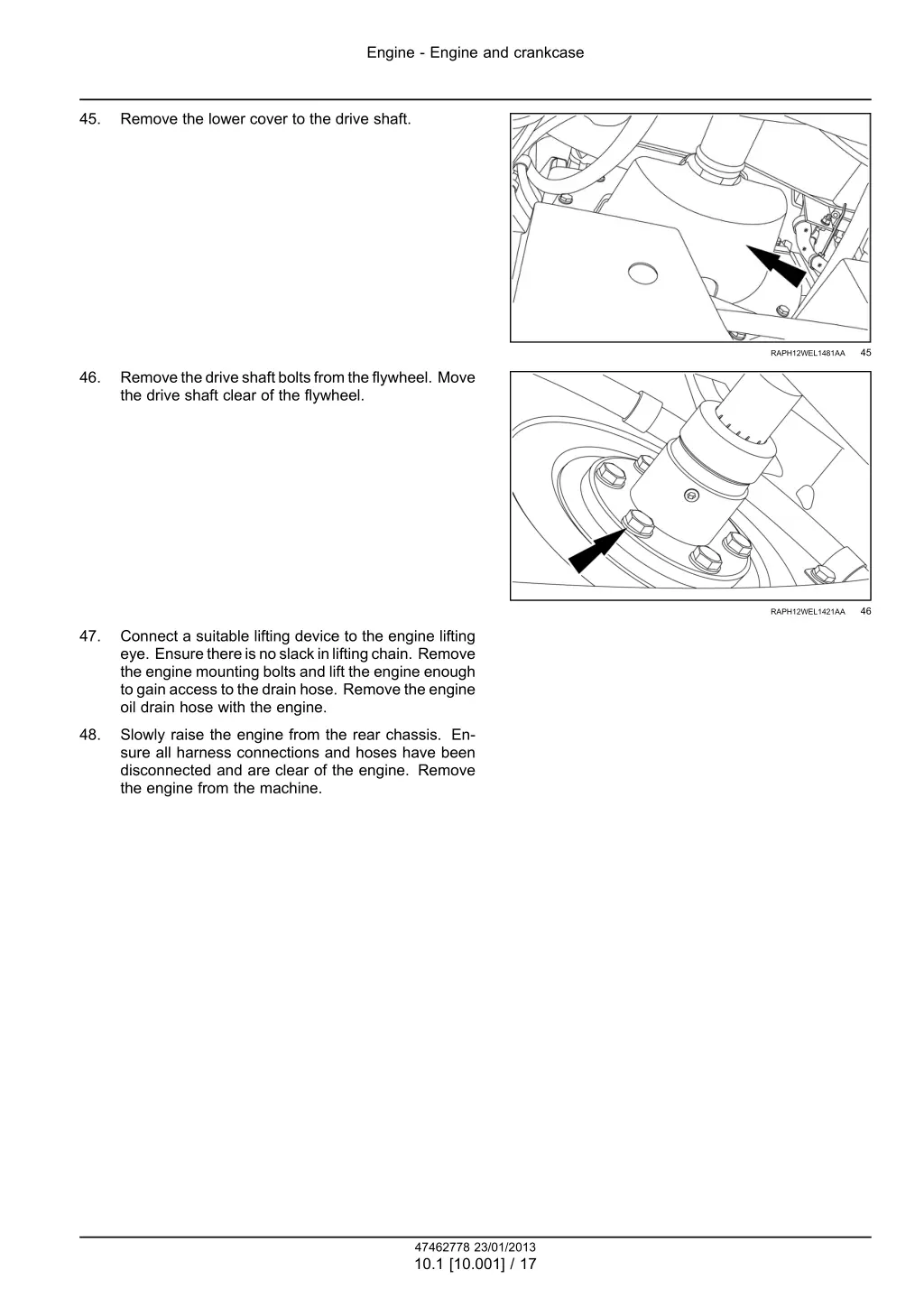 engine engine and crankcase 13