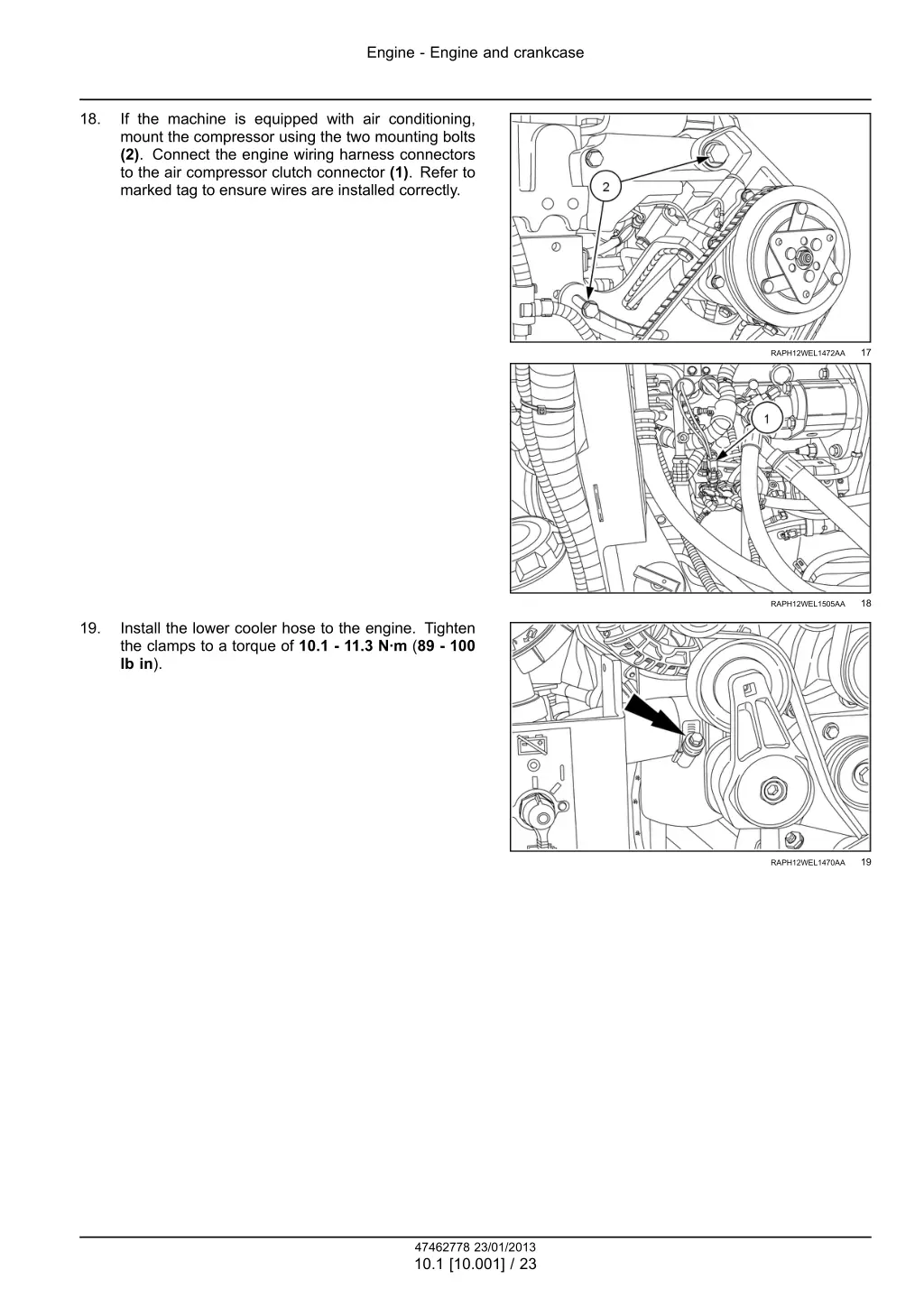 engine engine and crankcase 19