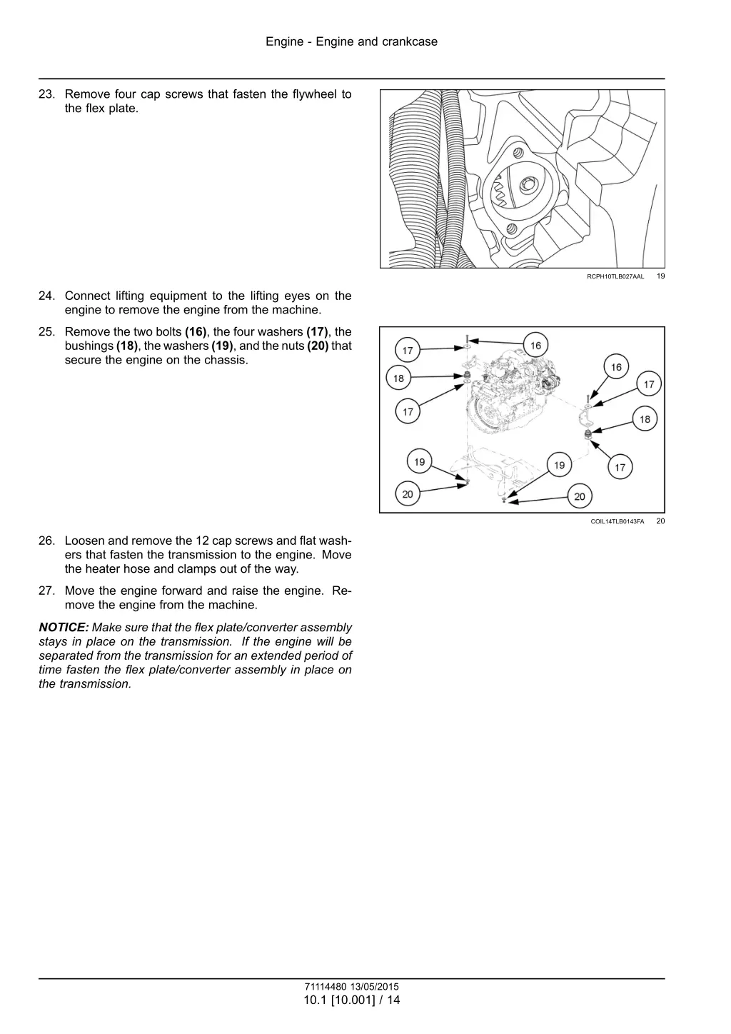 engine engine and crankcase 10