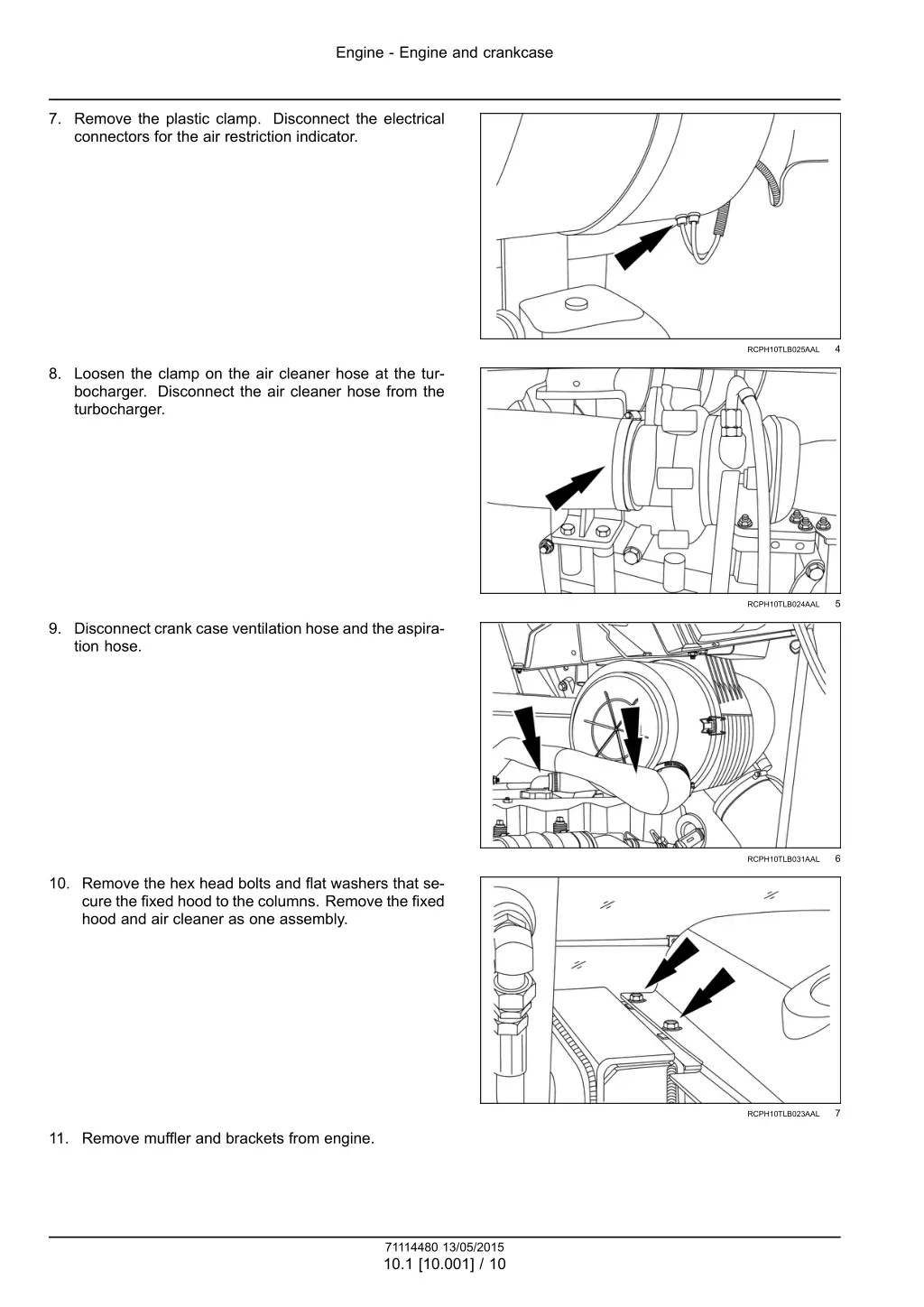 engine engine and crankcase 6