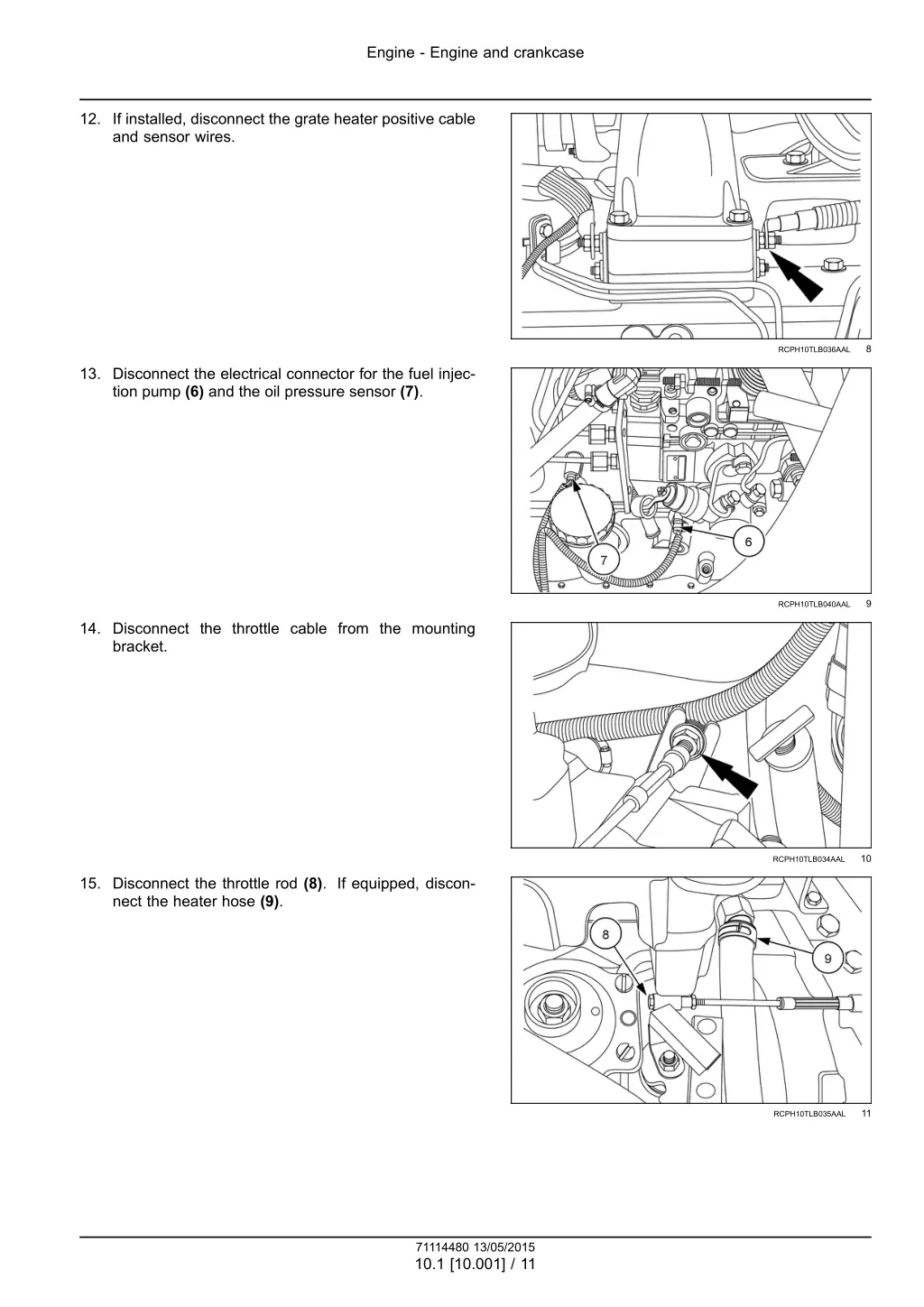 engine engine and crankcase 7