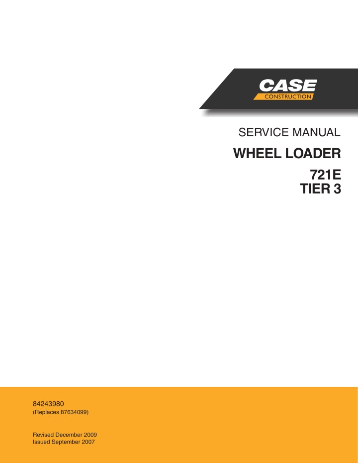 service manual wheel loader