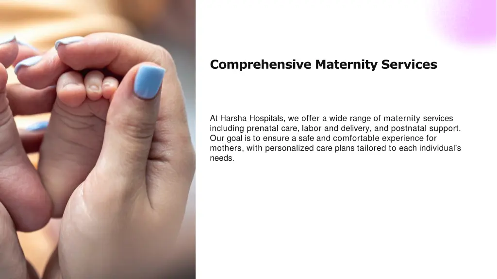 comprehensive maternity services