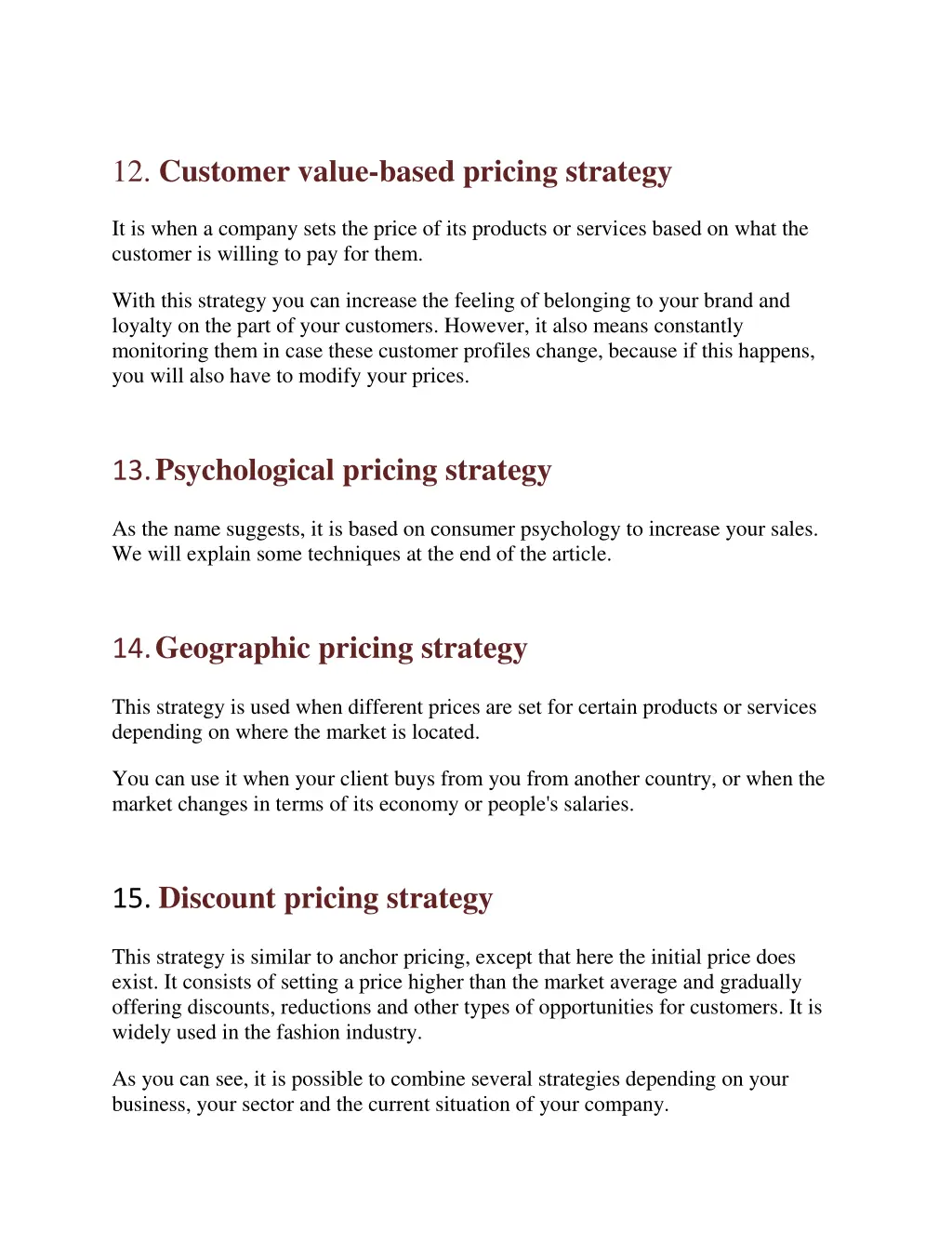 12 customer value based pricing strategy