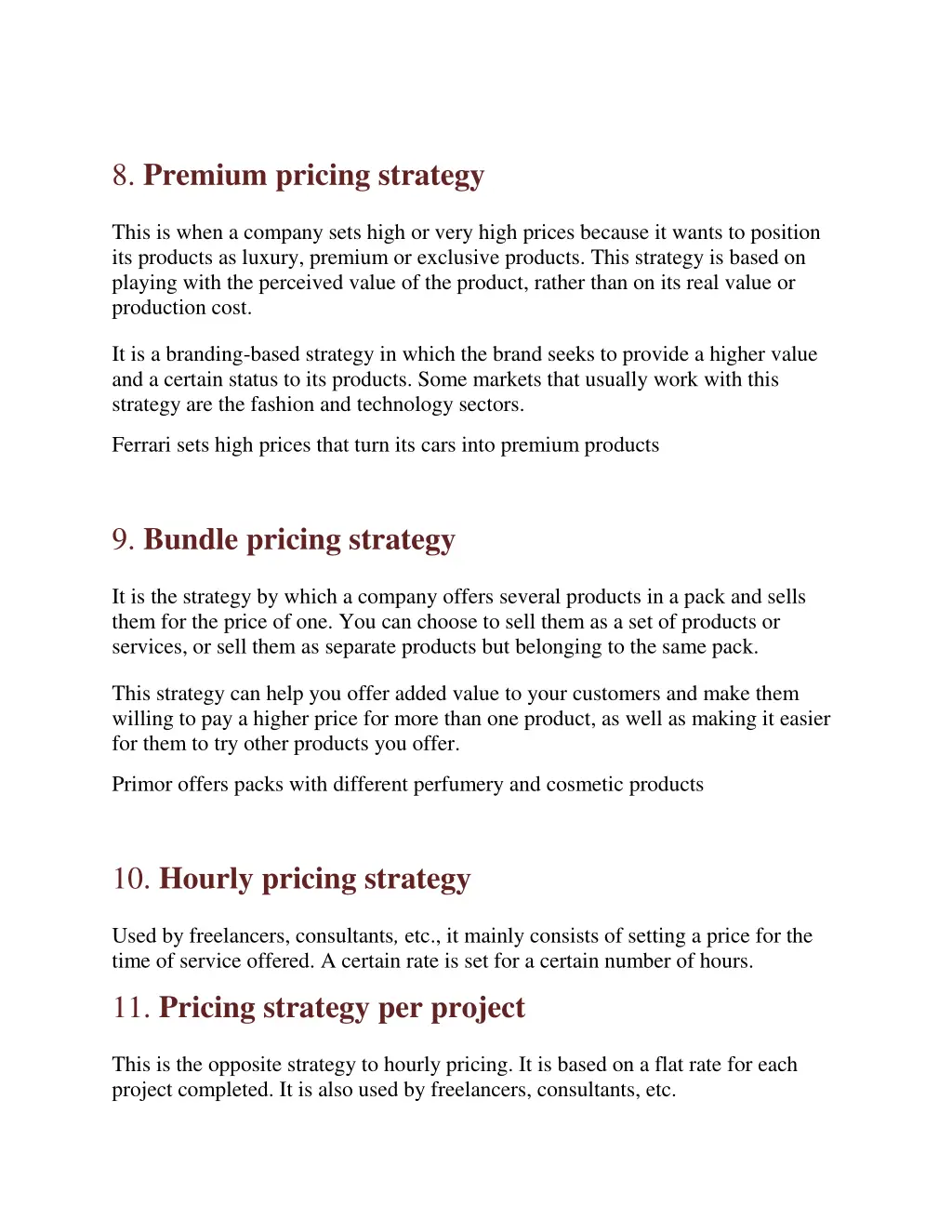 premium pricing strategy