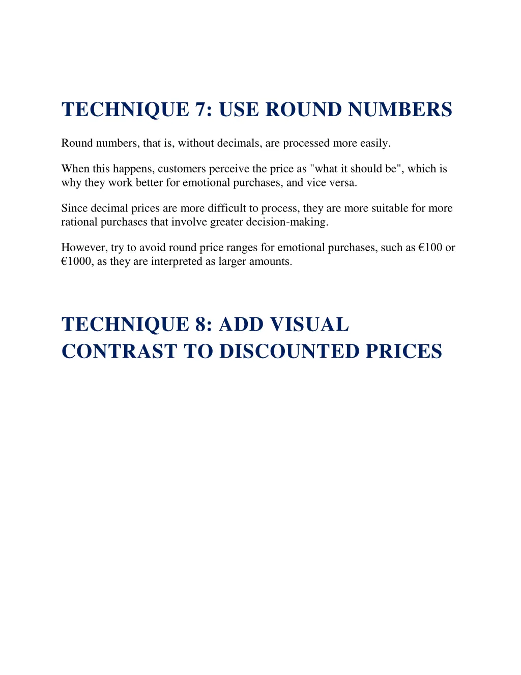 technique 7 use round numbers