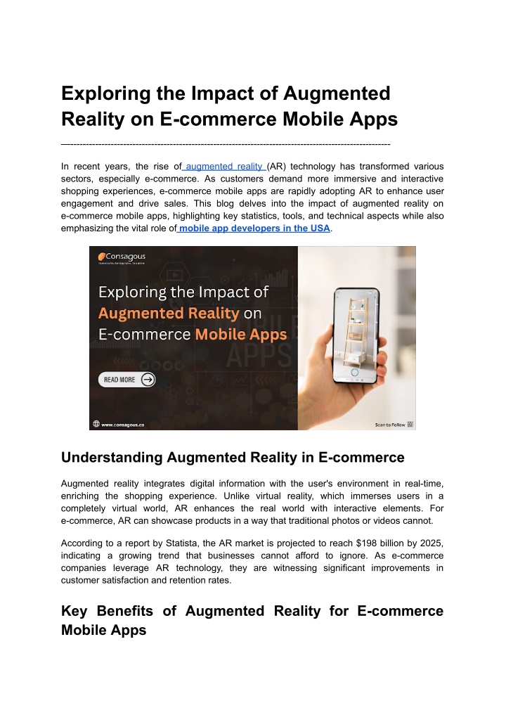 exploring the impact of augmented reality