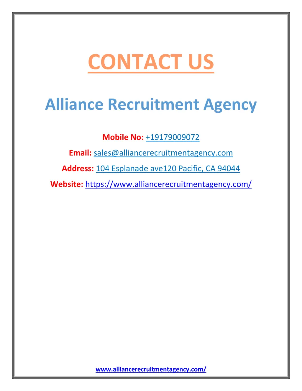 contact us