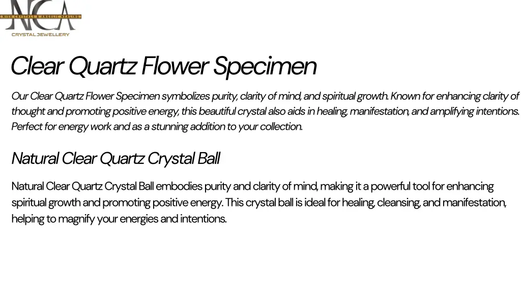 clear quartz flower specimen