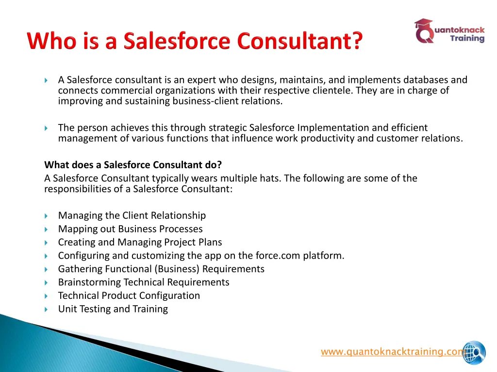 a salesforce consultant is an expert who designs