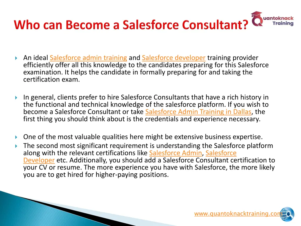 an ideal salesforce admin training and salesforce