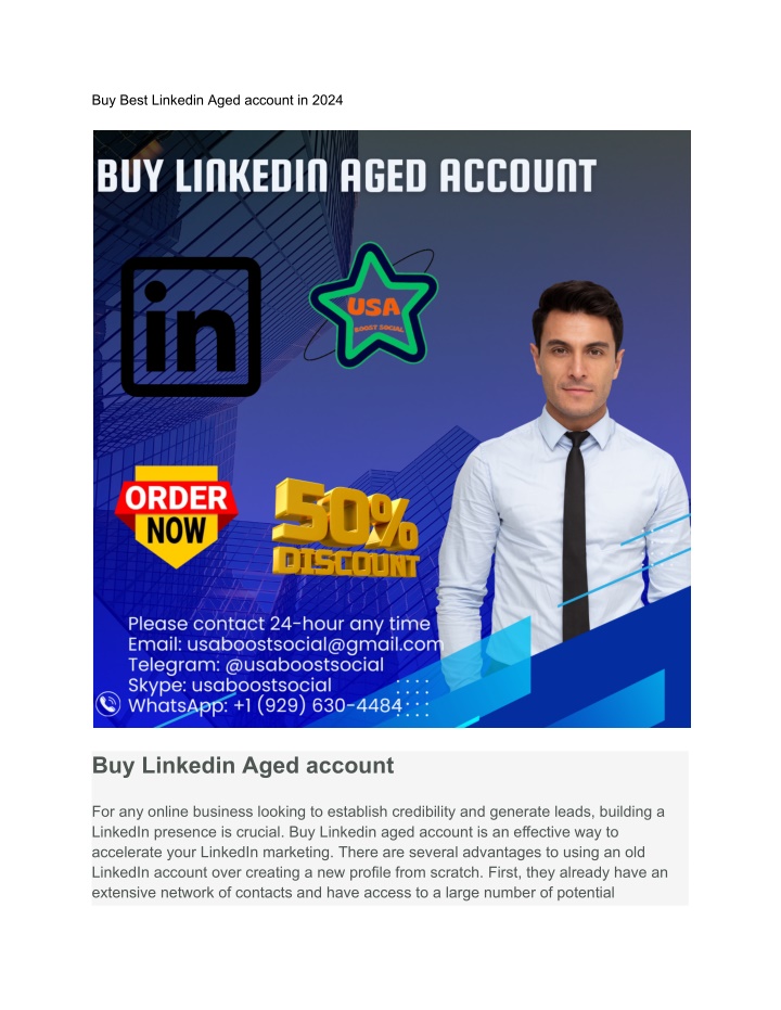 buy best linkedin aged account in 2024