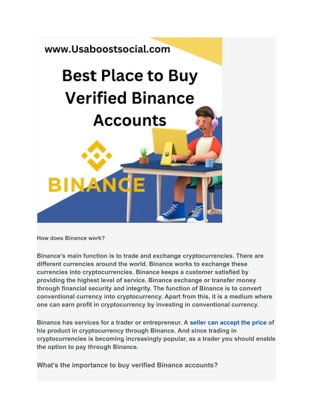 how does binance work