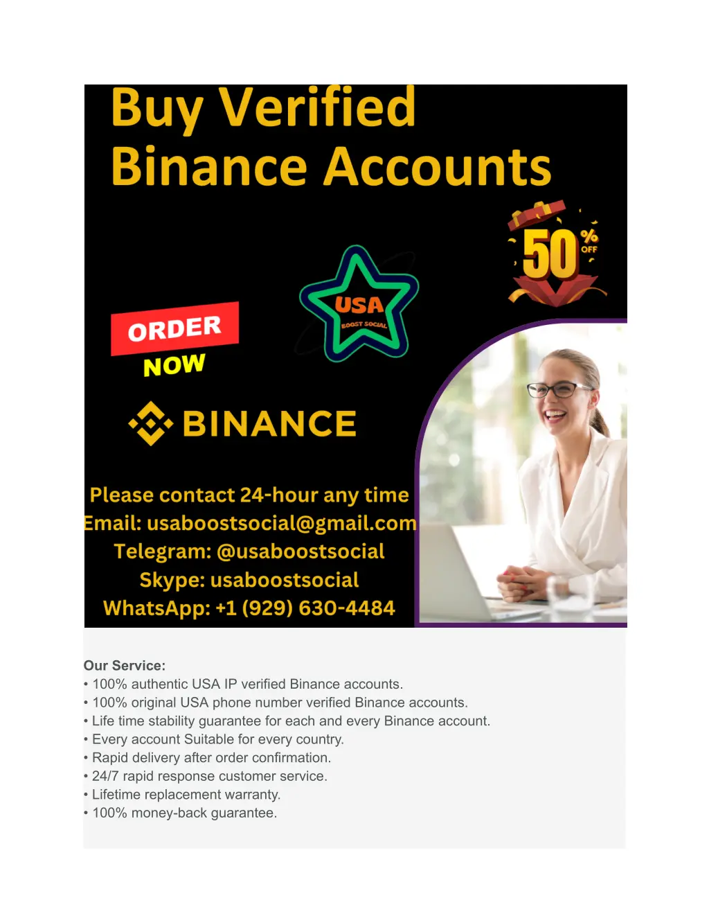 our service 100 authentic usa ip verified binance