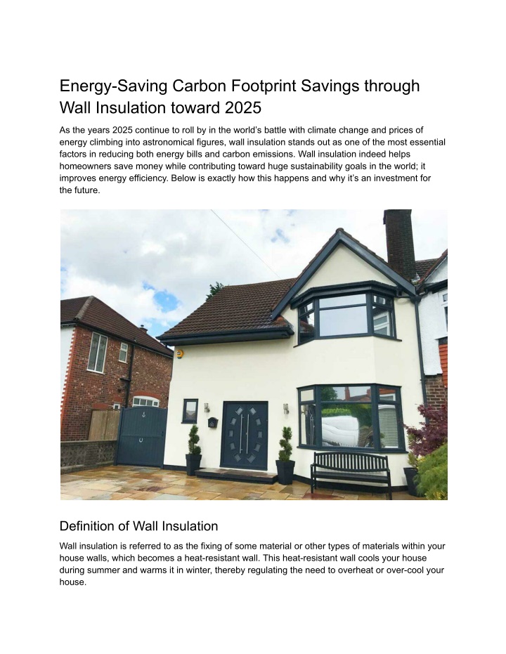 energy saving carbon footprint savings through