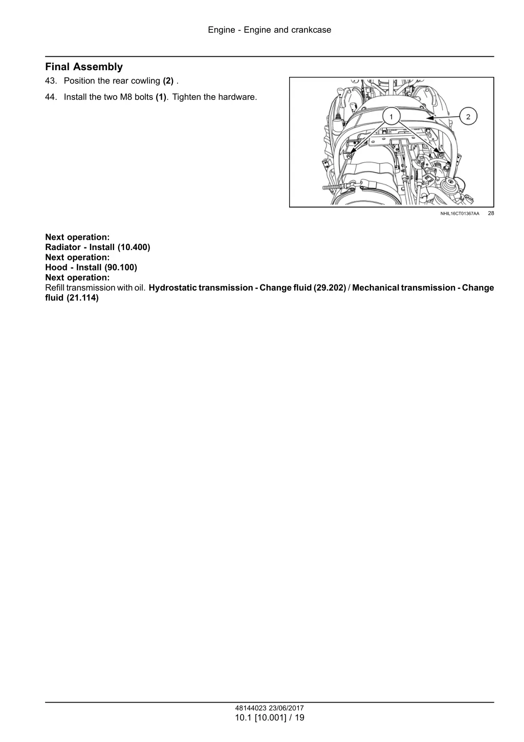 engine engine and crankcase 15