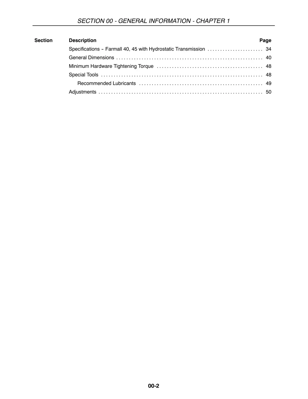 section 00 general information chapter 1 1