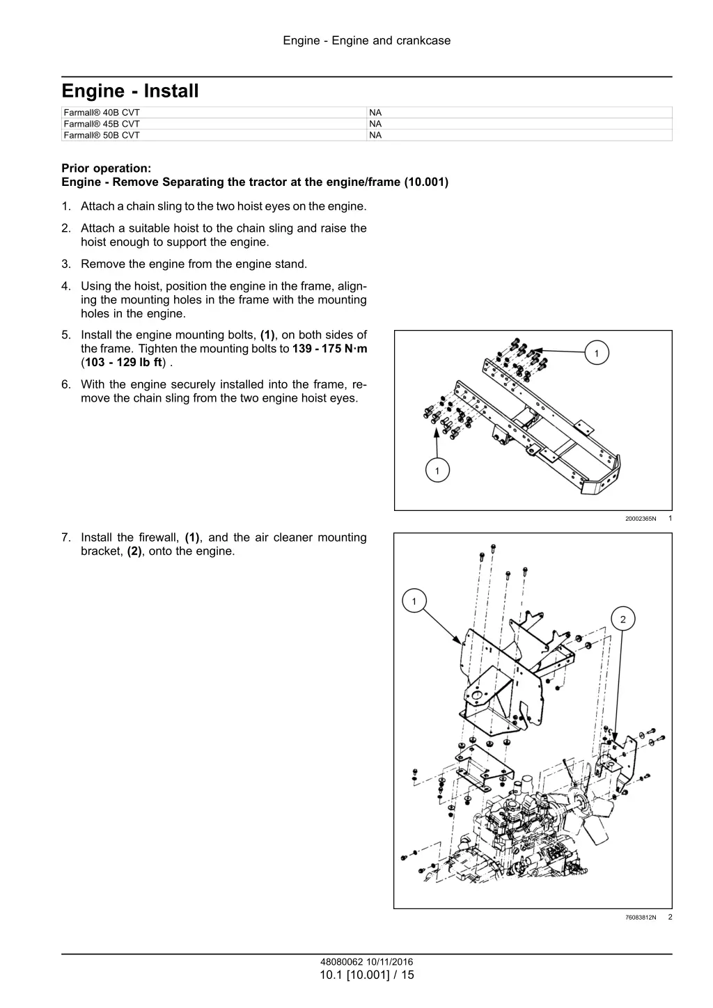 engine engine and crankcase 7