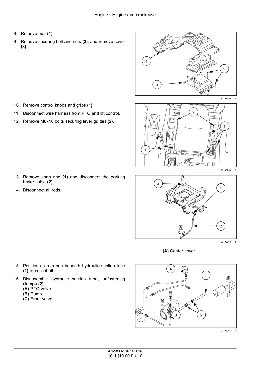 engine engine and crankcase 7