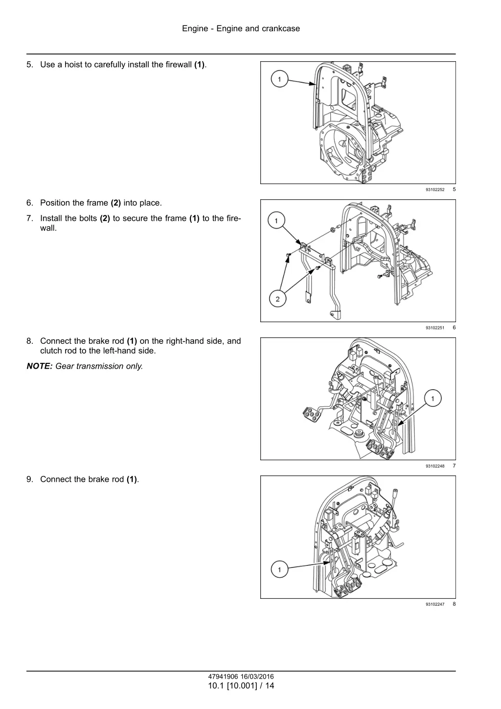 engine engine and crankcase 11