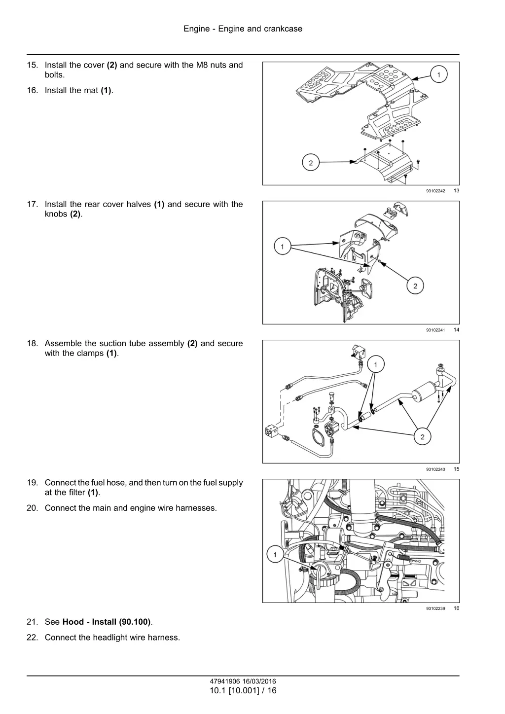 engine engine and crankcase 13