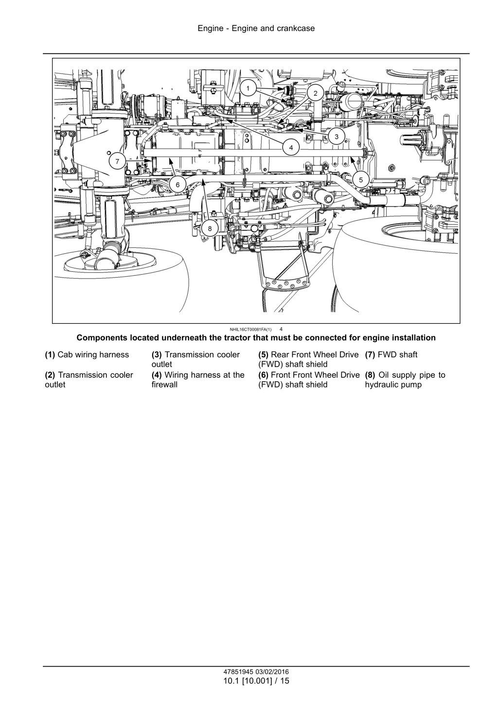 engine engine and crankcase 12