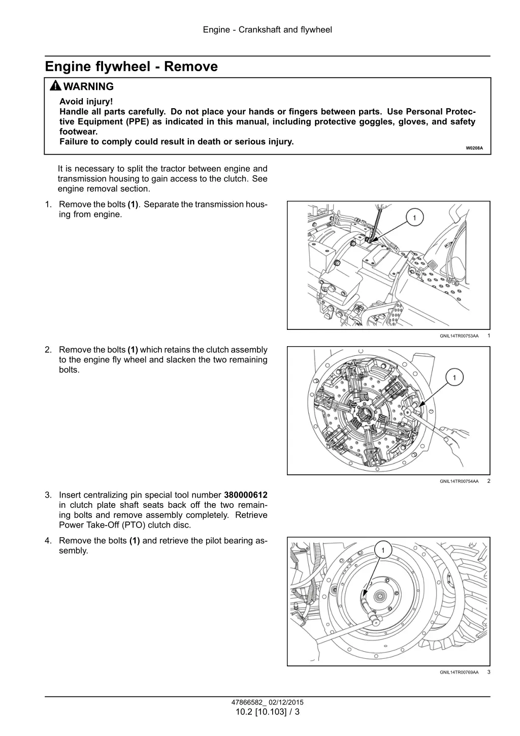 engine crankshaft and flywheel