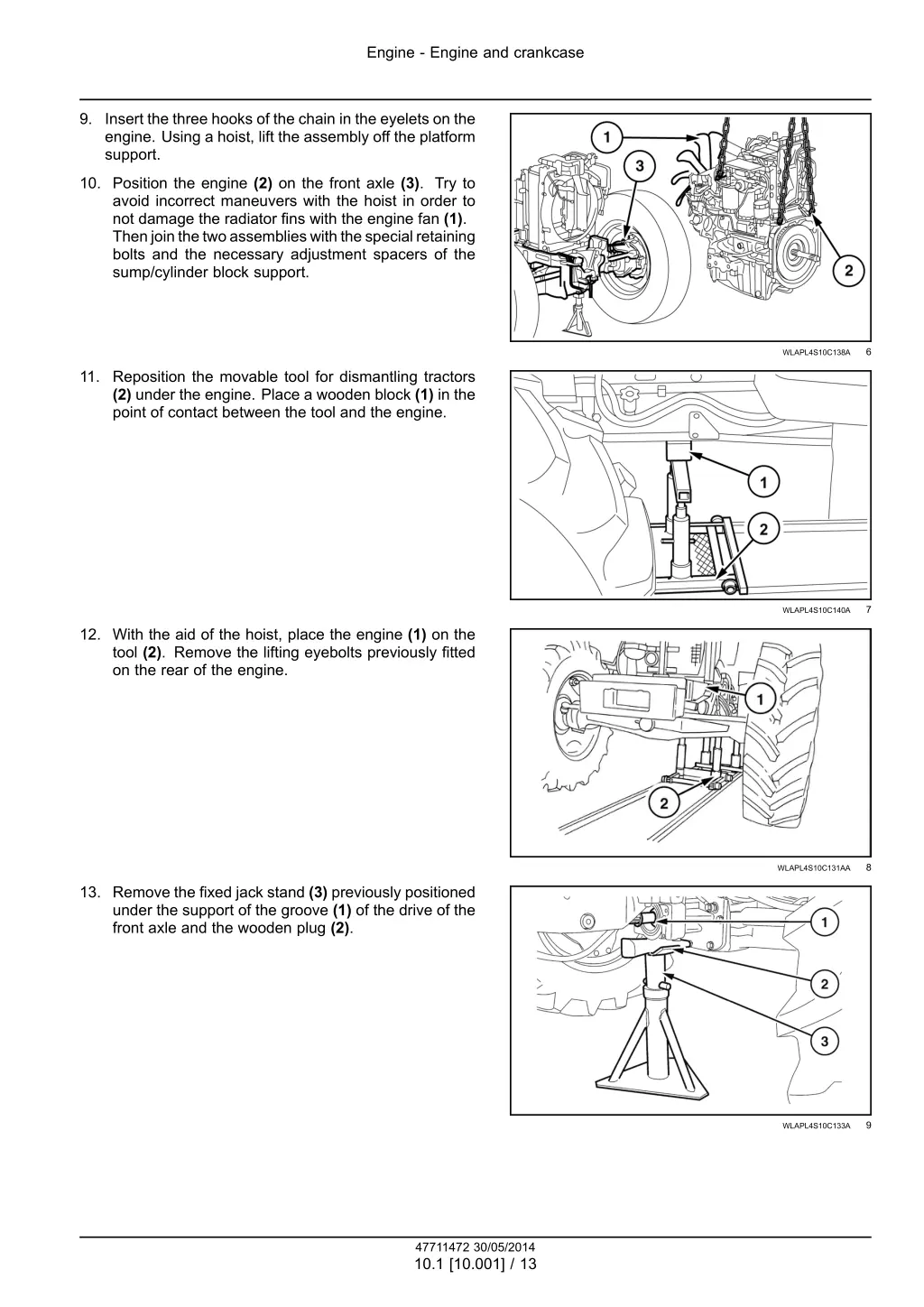 engine engine and crankcase 10