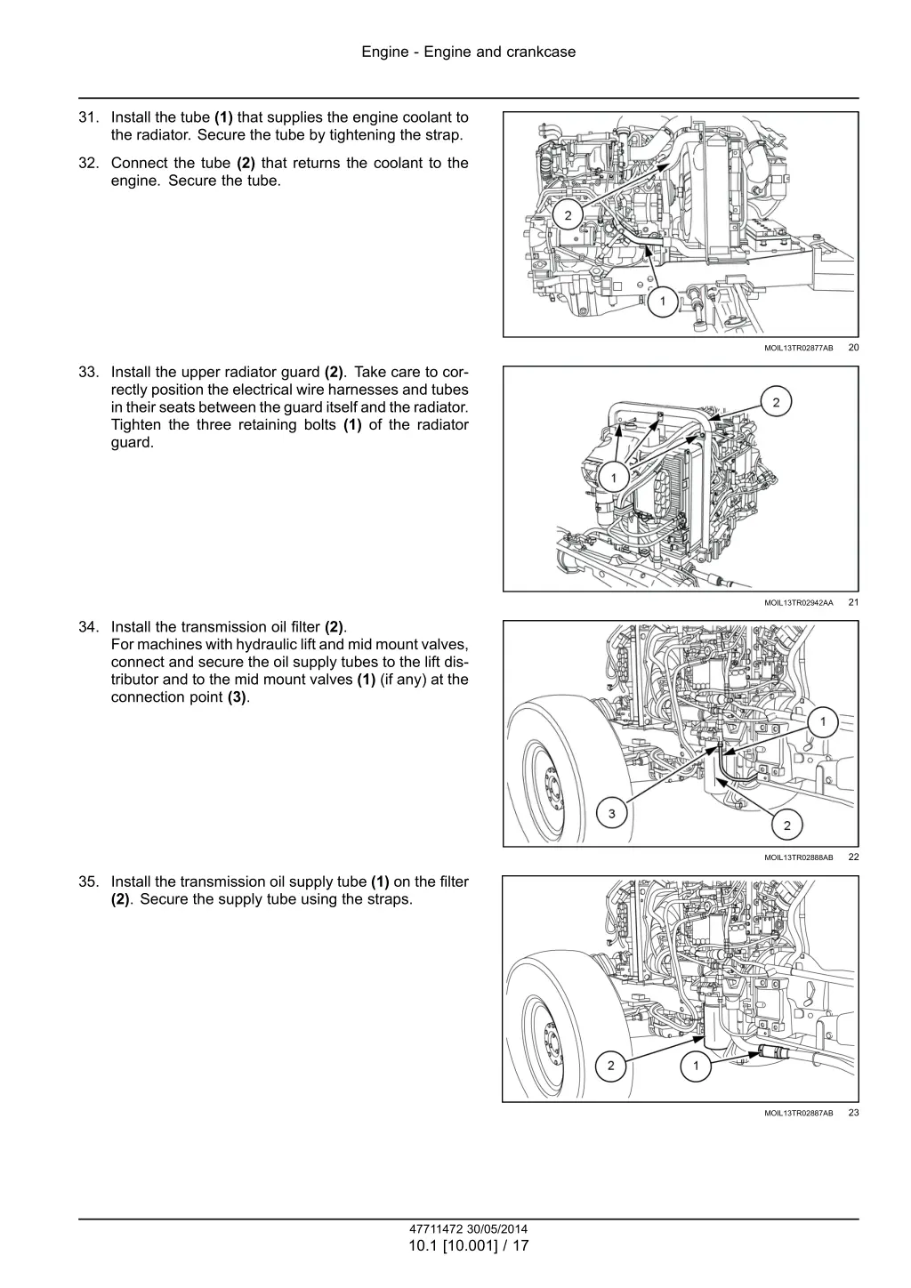 engine engine and crankcase 14