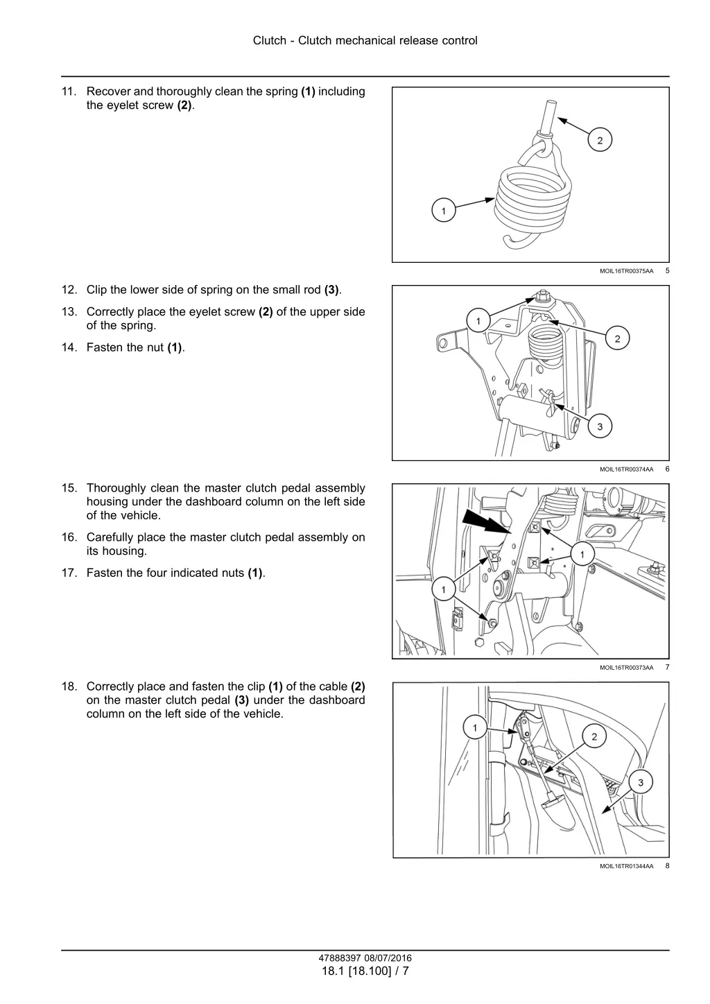 clutch clutch mechanical release control 4