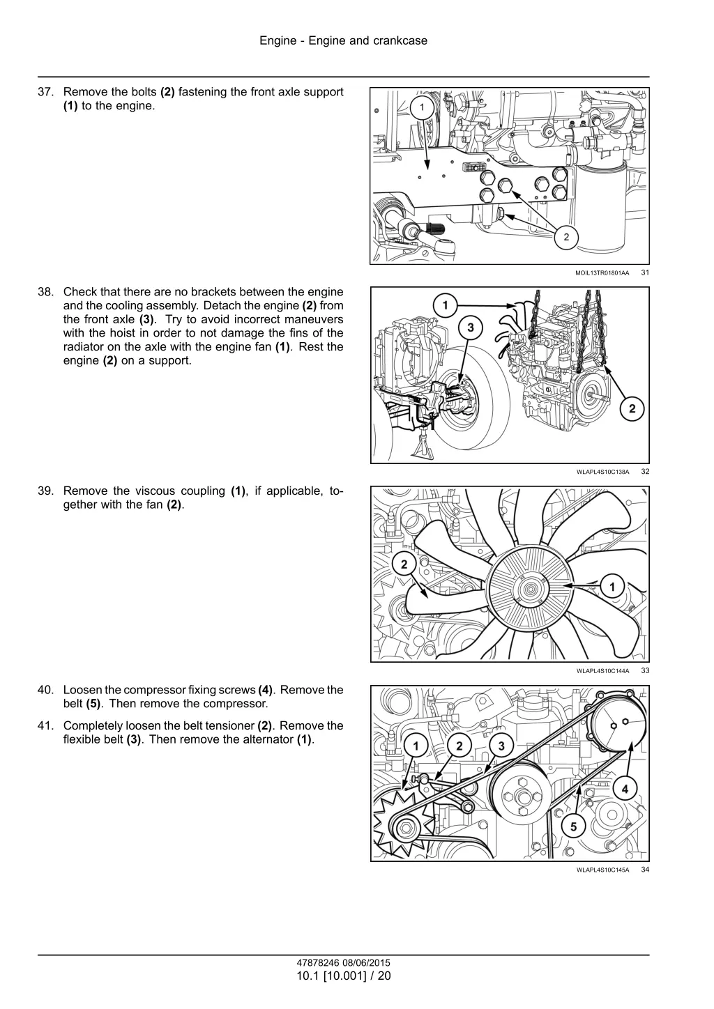 engine engine and crankcase 17