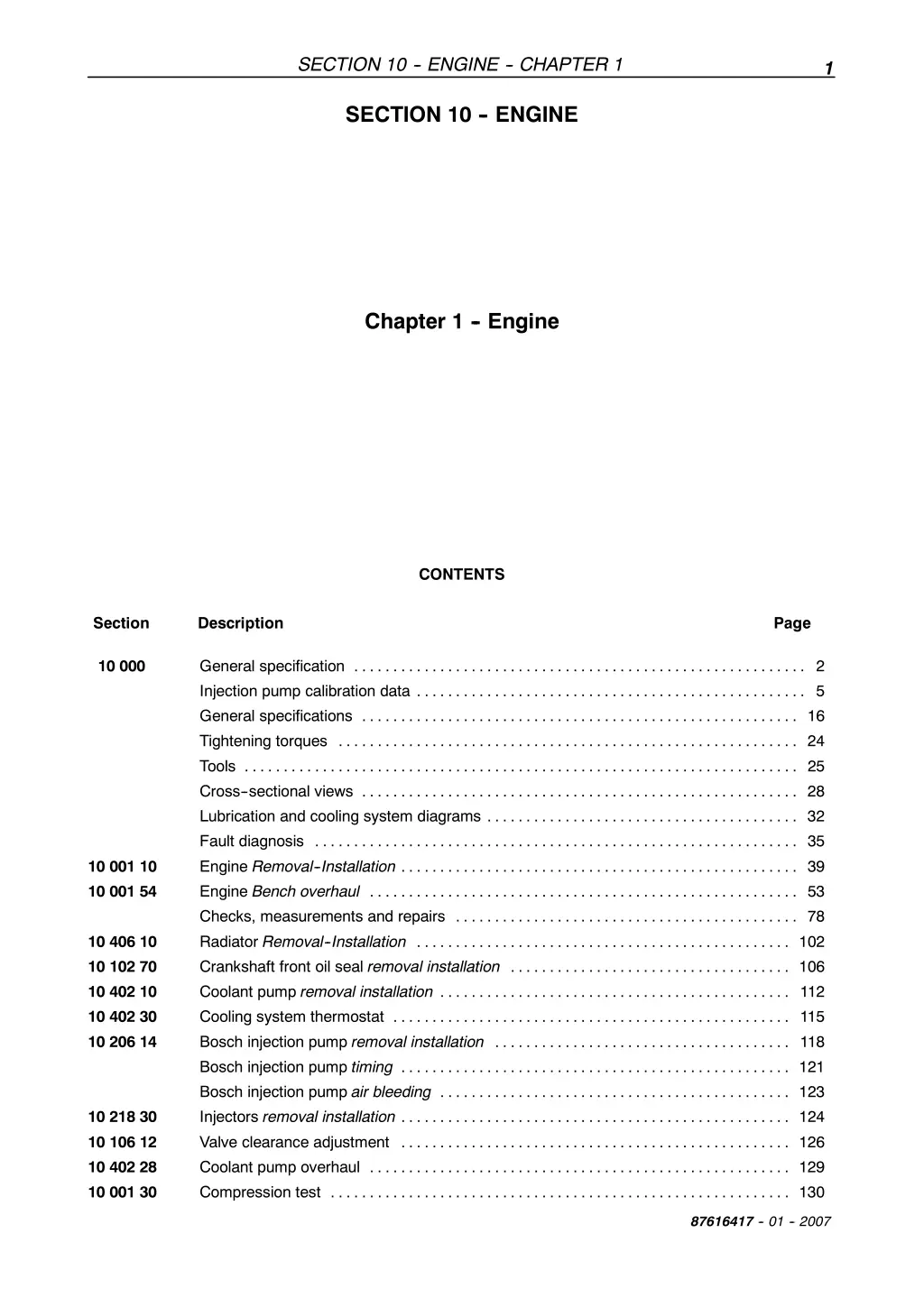 section 10 engine chapter 1